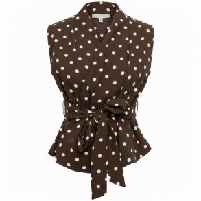 ISAKO BELLA SHIRT DARK BROWN DOT