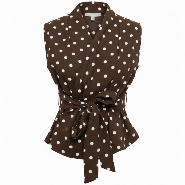 ISAKO BELLA SHIRT DARK BROWN DOT