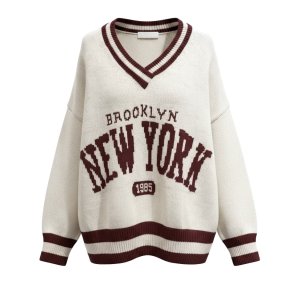 ISAKO NEW YORK SWEATER BEIGE/BORDEAUX