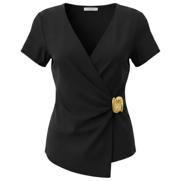 ISAKO DIVA CROSSOVER SHORT SLEEVE BLACK