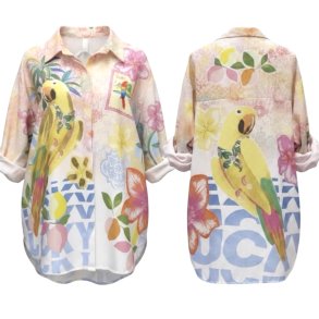ISAKO SALENTO SHIRT YELLOW PAROT