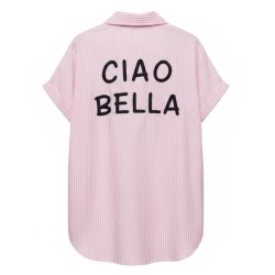 ISAKO SALENTO SHIRT CIAO BELLA PINK