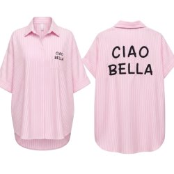 ISAKO SALENTO SHIRT CIAO BELLA PINK