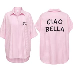 ISAKO SALENTO SHIRT CIAO BELLA PINK