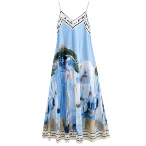ISAKO AZZURA DRESS LIGHT BLUE