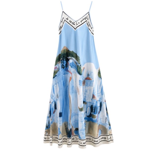 ISAKO AZZURA DRESS LIGHT BLUE