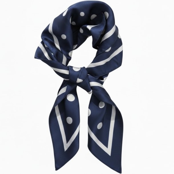 ISAKO VALENTINA DOT SCARF NAVY