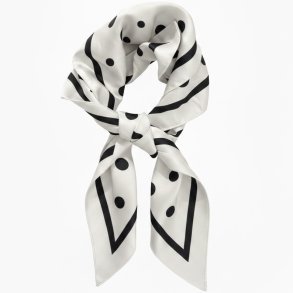 ISAKO VALENTINA DOT SCARF WHITE