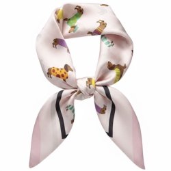 ISAKO DACHSHUND SCARF ROSA