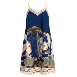 ISAKO AZZURA SHORT DRESS NAVY