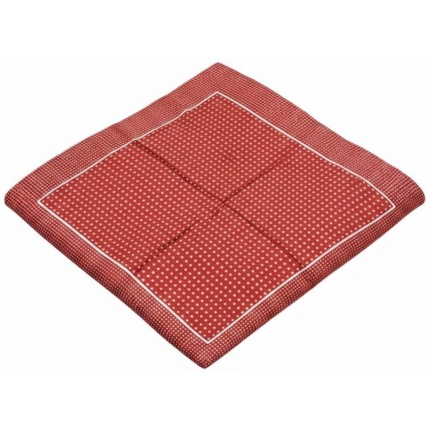 ISAKO DOT SCARF RED/WHITE