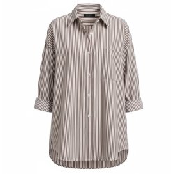 ISAKO YORKER CLASSIC STRIPE BROWN