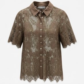 CONTINUE PALOMA LACE SHIRT CARAMEL 