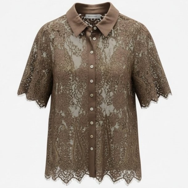 CONTINUE PALOMA LACE SHIRT CARAMEL 