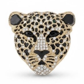 ISAKO BROOCH LEOPARD GOLD