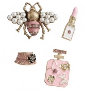 ISAKO BROOCH SET OF 4 PINK
