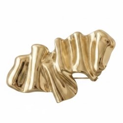 ISAKO BROOCH WAVE GOLD