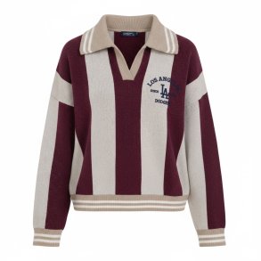 ISAKO STRIPE KNIT BORDEAUX 