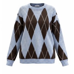 ISAKO HARLEKIN SWEATER BLUE