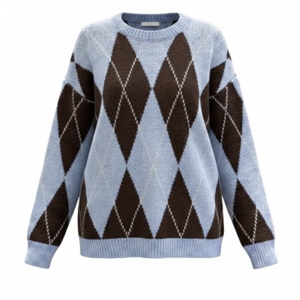 ISAKO HARLEKIN SWEATER BLUE