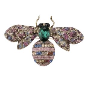 ISAKO BROOCH BIG BEE OLD ROSE