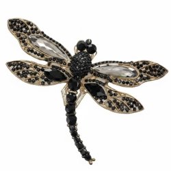ISAKO BROOCH LIZARD BLACK