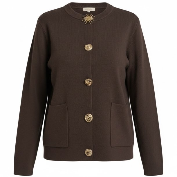 ISAKO NOLA CARDIGAN BROWN