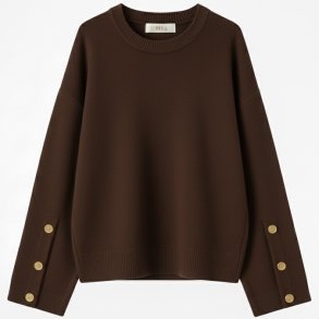 ISAKO MELIA PULLOVER BROWN 