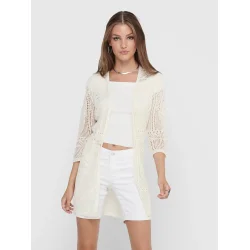 JACQUELINE de YONG JDYKOFI KIMONO KNIT EGGNOG