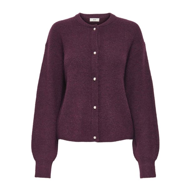 JDY JDYLUMI LIFE BUTTON CARDIGAN BORDEAUX