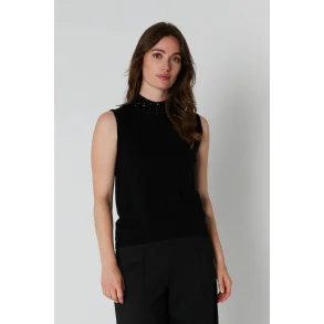 RUE de FEMME RDFTIRSA KNIT TOP BLACK 