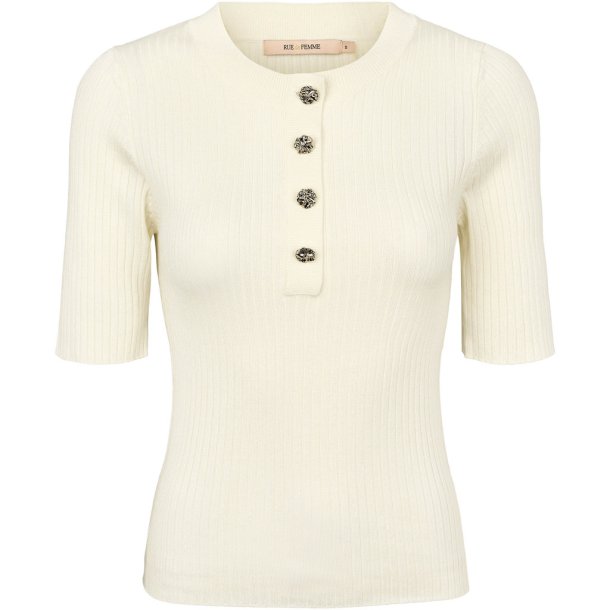 RUE de FEMME FENNEC KNIT TEE WHITE