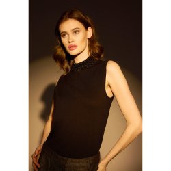 RUE de FEMME RDFTIRSA KNIT TOP BLACK 