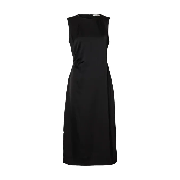 SELECTED FEMME SLFCHLOE SLIM MIDI DRESS BLACK