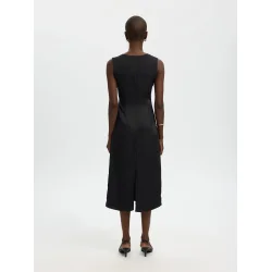 SELECTED FEMME SLFCHLOE SLIM MIDI DRESS BLACK