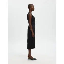 SELECTED FEMME SLFCHLOE SLIM MIDI DRESS BLACK