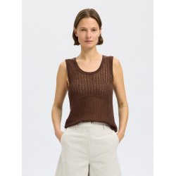 SELECTED FEMME SLFHENNAH KNIT TOP BROWN