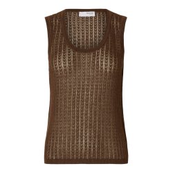 SELECTED FEMME SLFHENNAH KNIT TOP BROWN