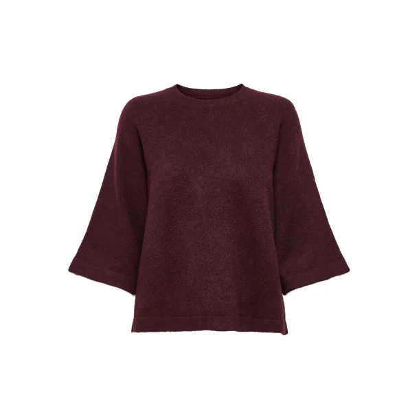 ONLY ONLSIMONI 3/4 PULLOVER KNIT BORDEAUX