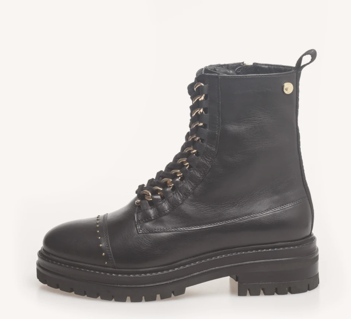 COPENHAGEN SHOES ROCK STUDS BLACK/GOLD STØVLER Concept