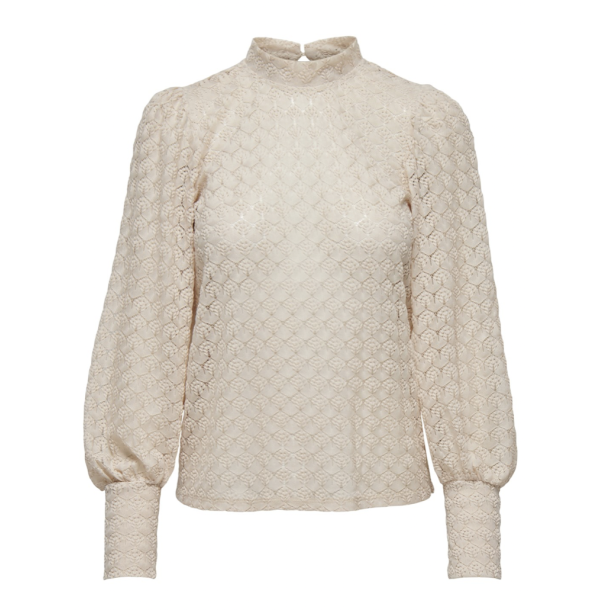 JACQUELINE de YONG JDYAVERY LACE TOP SANDSHELL 