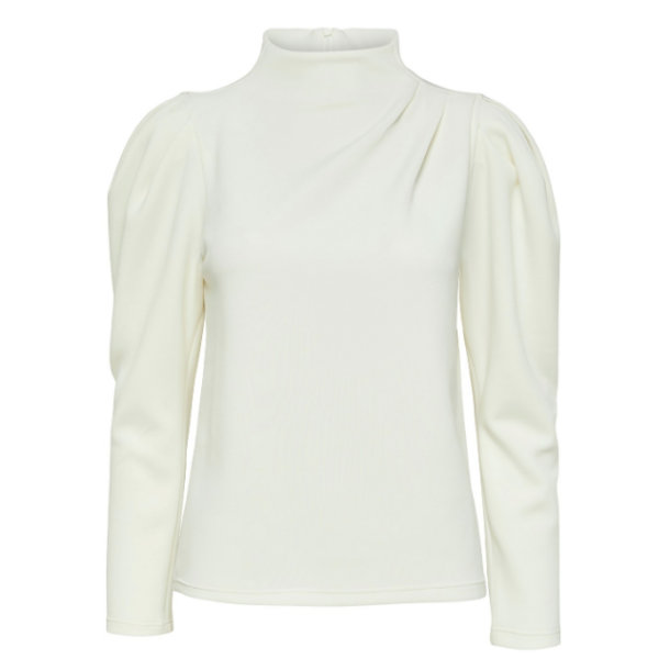 SELECTED FEMME SLFFENJA T-NECK TOP WHITE