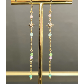 BY THERSLUND STAR EARRINGS 1 STK GREEN