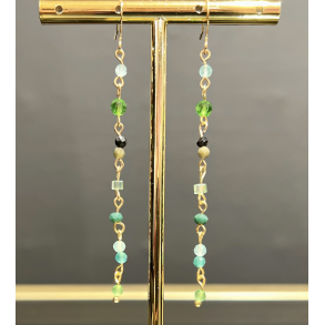 BY THERSLUND MOON EARRINGS GREEN
