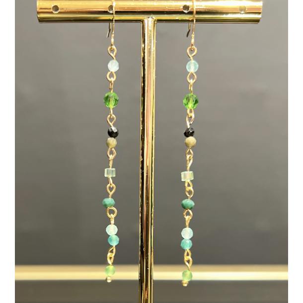BY THERSLUND MOON EARRINGS GREEN