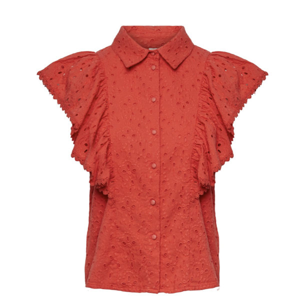 Y.A.S YASJIMBO LACE SHIRT CORAL