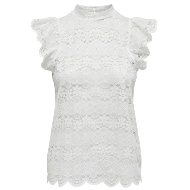 JACQUELINE de YONG JDYBLONDE LACE TOP WHITE