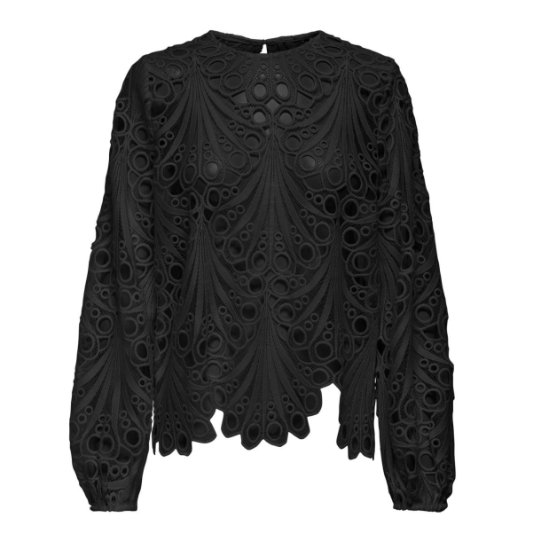 ONLY ONLVILMA LACE TOP BLACK 