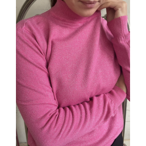 BOLOGNA HIGH NECK BLOUSE PINK 