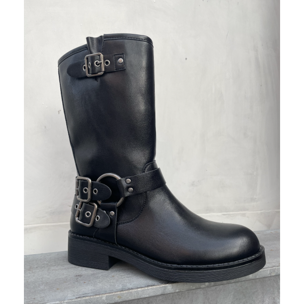 HAILEY BIKER BOOTS SHORT BLACK 